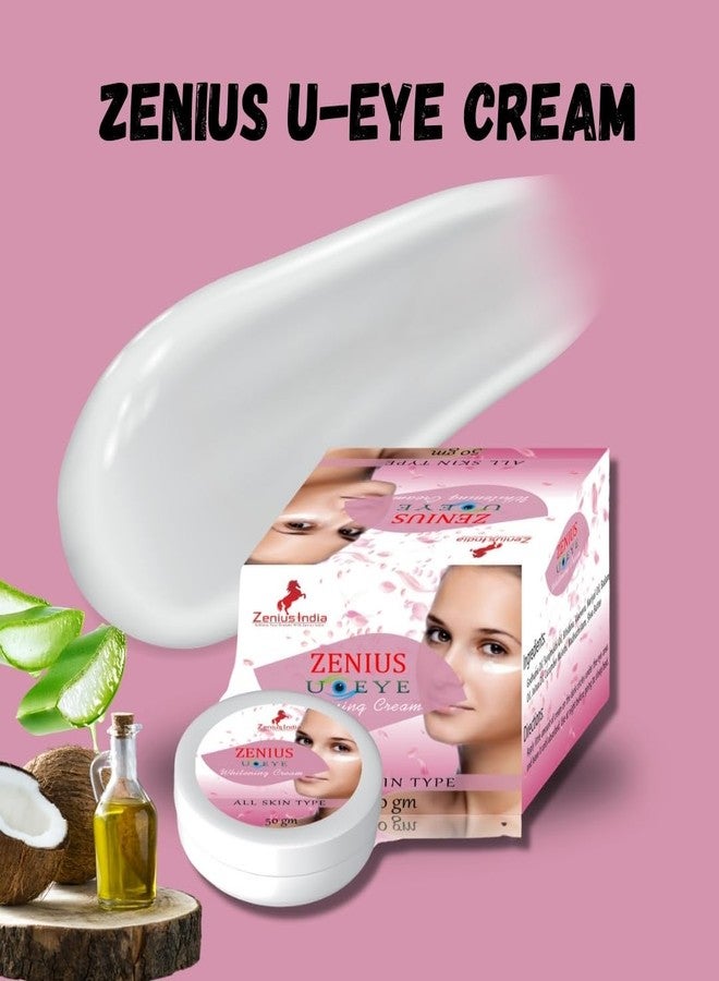 Zenius India Under Eye Cream to Reduce Dark Circles and Puffy Eyes and Brighten, for All Skin Types, Unisex, 50gm - Image 4