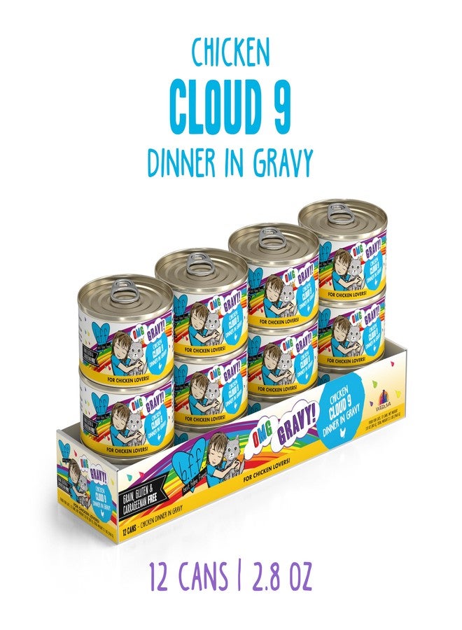 Weruva B.F.F. OMG - Best Feline Friend Oh My Gravy!, Chicken Cloud 9 with Chicken in Gravy, 2.8oz Can (Pack of 12) - Image 2