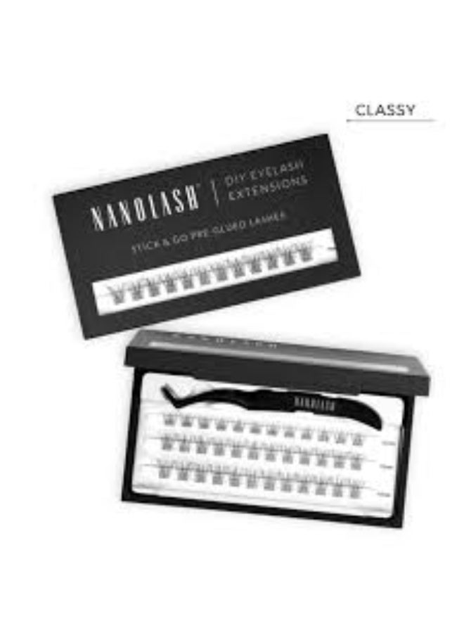 Nanolash DIY Eyelash Extensions Stick & Go Pre-Glued Lashes Classy - Image 3