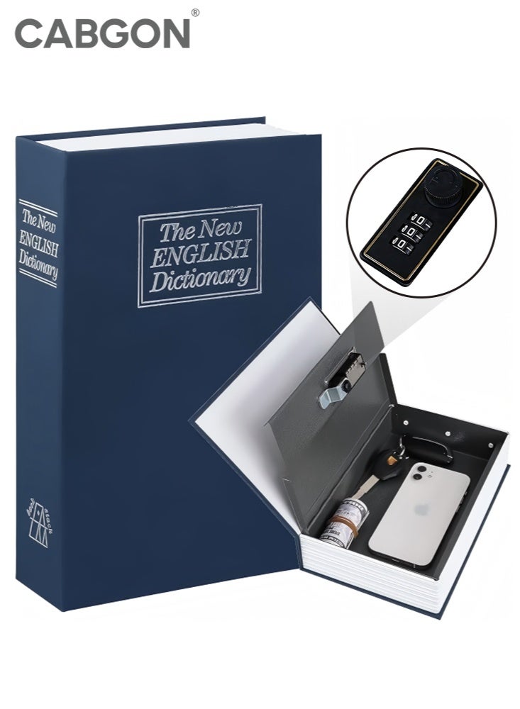 CABGON Diversion Book Safe with Combination Lock, Hidden Book Locker Safe, Metal Book Locker Box for Valuables - Image 1