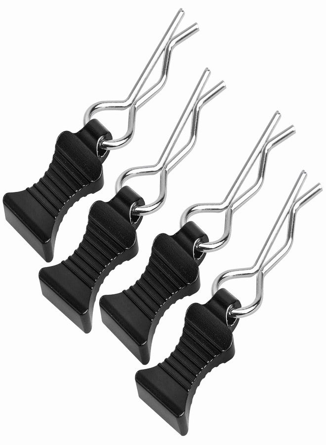 FriHobby RC Body Clips Pins with Metal Aluminum Pull Tabs 1.2mm Rod for All 1/10 1/12 Scale Redcat HPI Himoto HSP Exceed RC Car Truck Buggy Shell Replacement Parts (Black) - Image 2