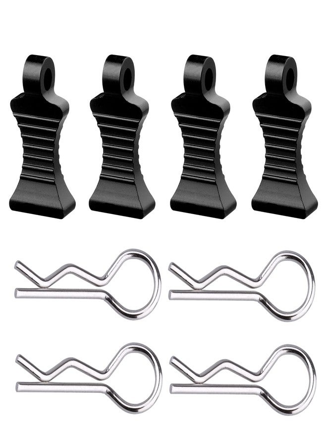 FriHobby RC Body Clips Pins with Metal Aluminum Pull Tabs 1.2mm Rod for All 1/10 1/12 Scale Redcat HPI Himoto HSP Exceed RC Car Truck Buggy Shell Replacement Parts (Black) - Image 4