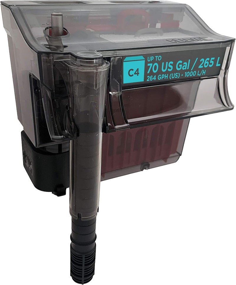 Fluval C4 Power Filter for Aquariums up to 70 Gallons - 5-Stage Clip-On Filtration System - Image 1