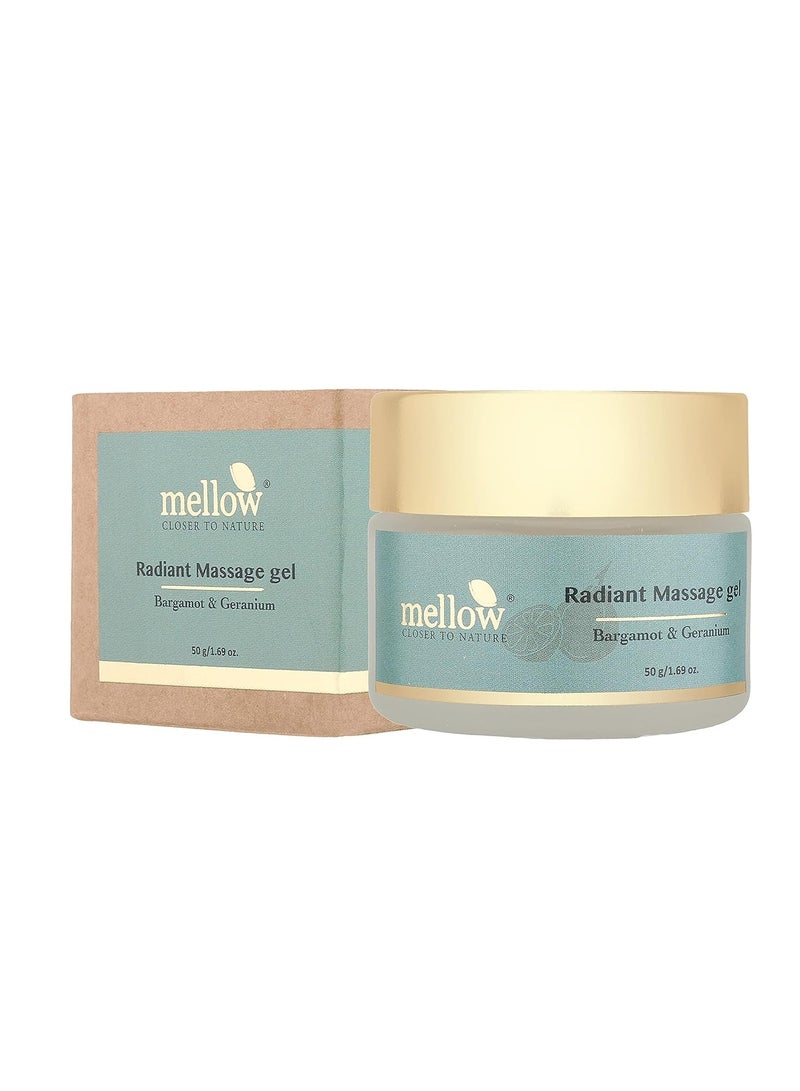 Mellow Herbals Ayurvedic Radiant Facial Massage Gel 50Gm for Skin Tightening Glow - Image 1