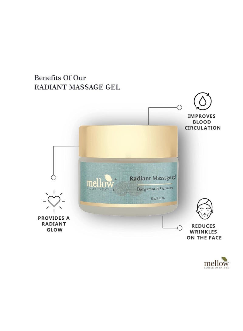 Mellow Herbals Ayurvedic Radiant Facial Massage Gel 50Gm for Skin Tightening Glow - Image 3