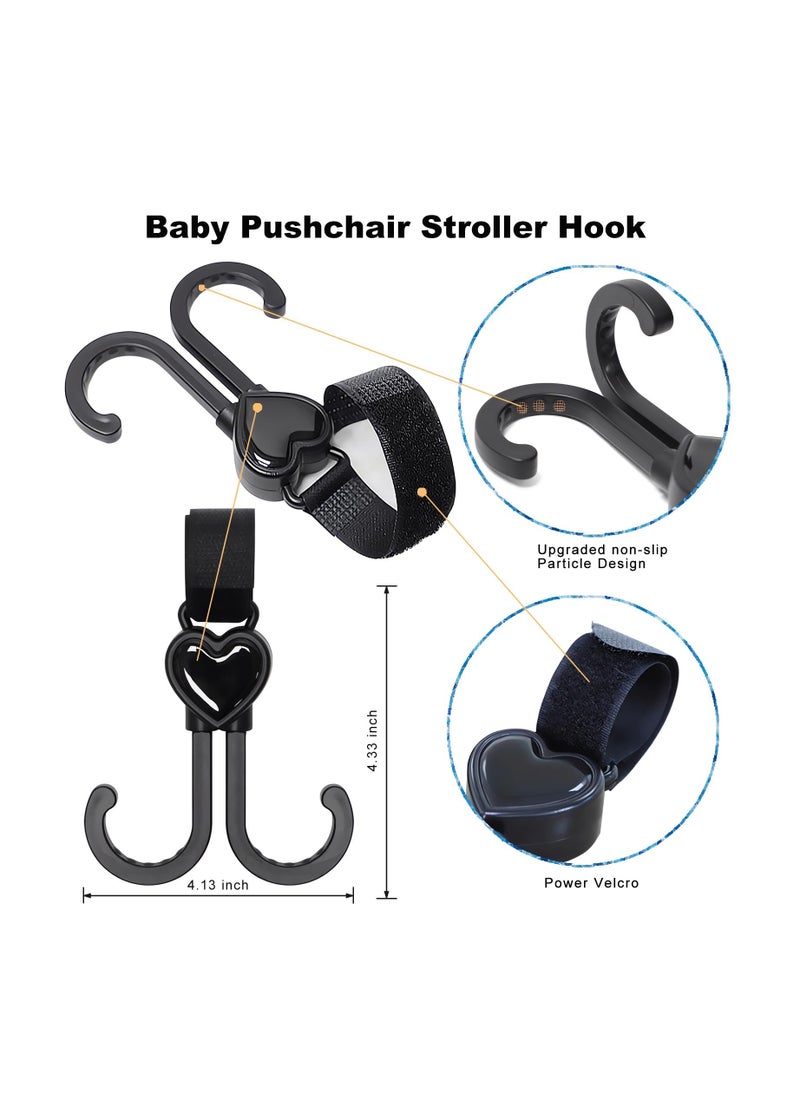 SYOSI - Buggy Clips for Pram, Baby Pushchair Hooks Universal Accessories to Shopping Bags, Handbag, Changing Bag, Pushchair Clips for Bags, Stroller Hooks Organiser for Baby Changing Bags(6 Pack) - Image 1