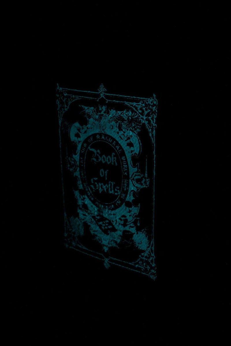Things2Die4 Black and White Glow in the Dark Book of Spells Crossbody Purse, Medium - Image 2