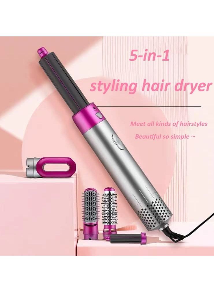 Styler 5 in 1 Hair Dryer Hot Air Brush Styler Negative ​Ion Hair Straightener Volumizer Hair Curler Hot Comb Brush - Image 3