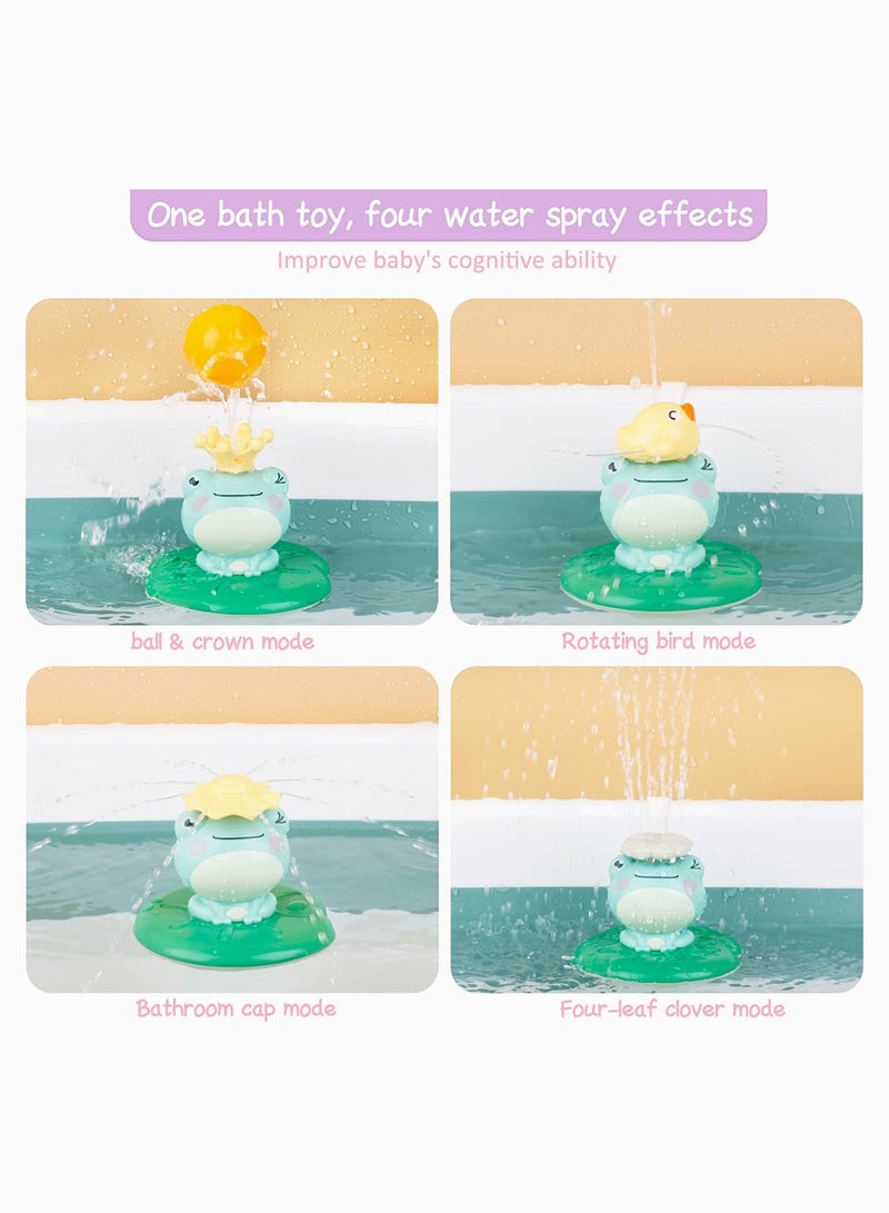 Excefore Baby Bath Toy Induction Shower Toys Floating Bathtub Toy Water Spray Swimming Pool Toy with 4 Water Spray Mode Water Spray Frog Funny Floating and Sprinkler Shower Toy Bathroom Floating Toy  - Image 5