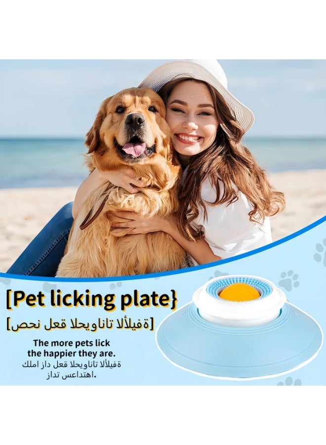 Dog Lick Toy, Dog Enrichment Toy, Interactive Licking Pad, Slow Feeder Bowl & Treat Dispenser for Wet Food Snacks – Non-Slip Pet Calming Bowl for Bored Dogs & Cats, Small Medium - Image 2