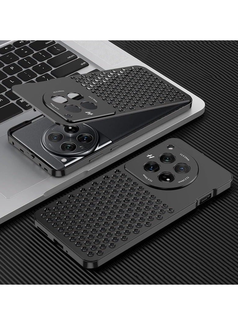 General Case Compatible with OnePlus 12 Case, Luxury Honeycomb Heat Dissipation Aluminum Frame Metal Shockproof Protective Cover for OnePlus 1  - Image 1