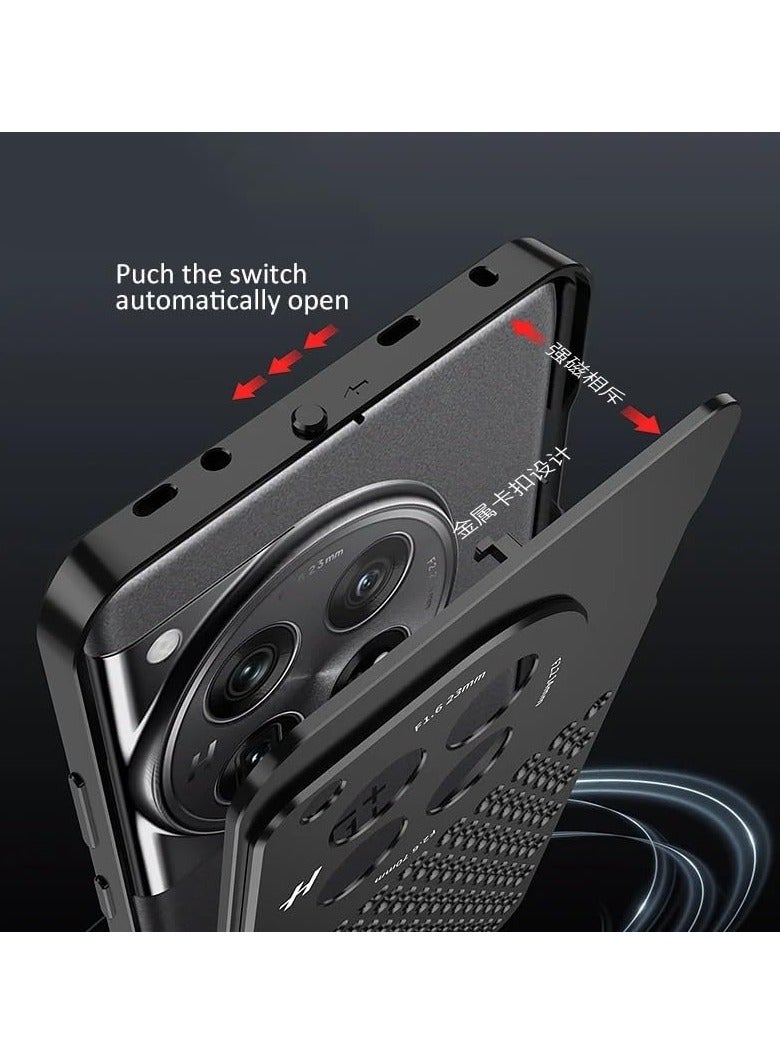 General Case Compatible with OnePlus 12 Case, Luxury Honeycomb Heat Dissipation Aluminum Frame Metal Shockproof Protective Cover for OnePlus 1  - Image 3