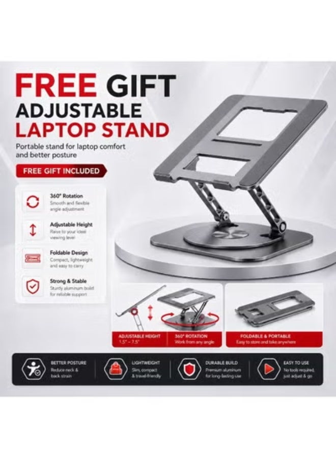 15.6 Inch HD Laptop Computer with i5 Processor, 8GB RAM, 500GB Storage, Windows 10 Pro, Ideal for Work, Study and Daily Tasks, Includes Laptop Bag, Stand and Mouse - Image 2