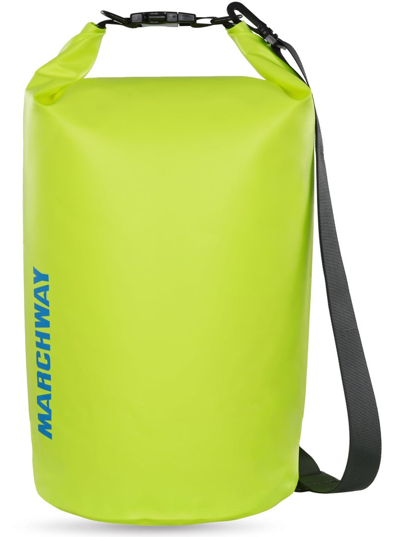 MARCHWAY Floating Waterproof Dry Bag Backpack 5L10L20L30L40L Roll Top Sack Keeps Gear Dry for Kayaking Rafting Boating Swimming Camping Hiking Beach Fishing Bright Yellow 40L - Image 2
