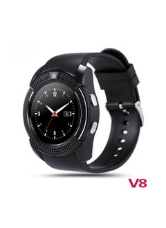 Generic V8 Factory Smart Watch, Full Round, SIM Bluetooth Sleep PedometerForeign version Black Foreign version Black 