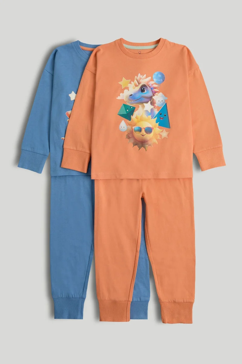 مذركير عبوة من قطعتين بيجامات كرتونية