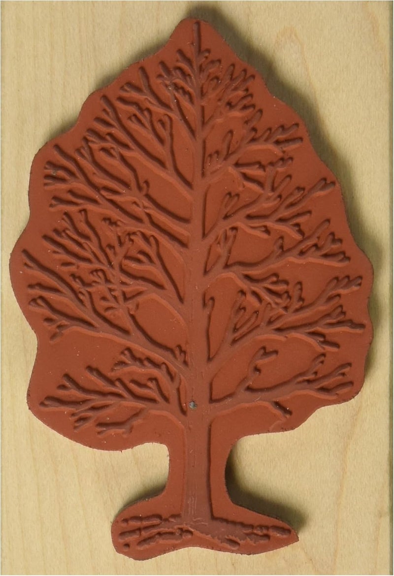 Judikins J2342H Rubber Stamp - 4 x 2.75 Inch Winter Tree Design - Image 2