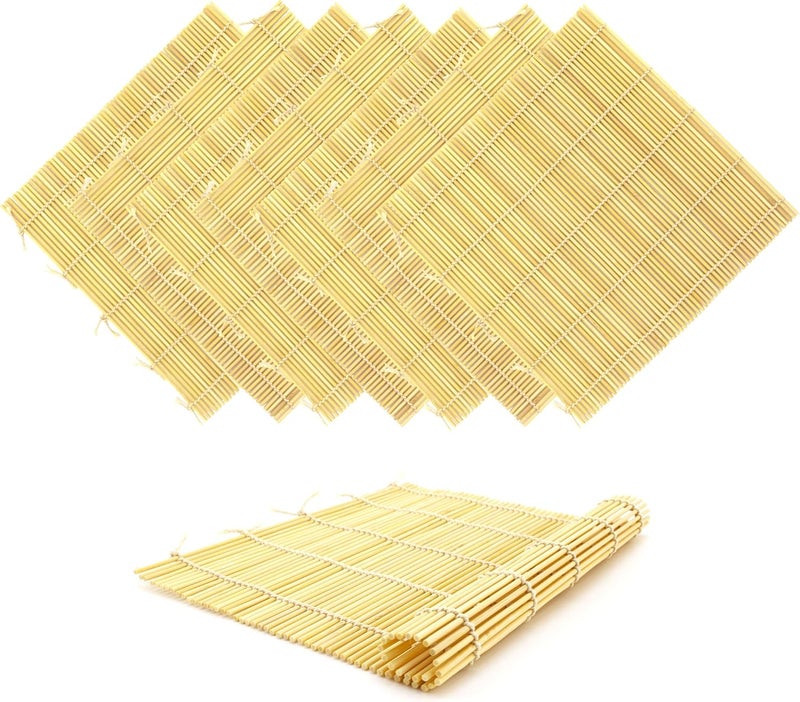 BambooMN حصائر لف السوشي الطبيعية من الخيزران 8x بالجملة 95 x 95 مجموعة J 100 حصيرة خيزران - Image 1