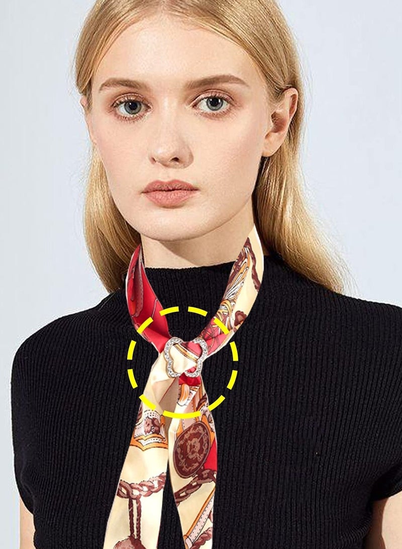 Y&D Scarf Ring Clip, Waist Buckle Clip T-Shirt Tie Women Fashion Metal Butterfly Clothes Hat Belt Decoration (2 Pieces) - Image 2