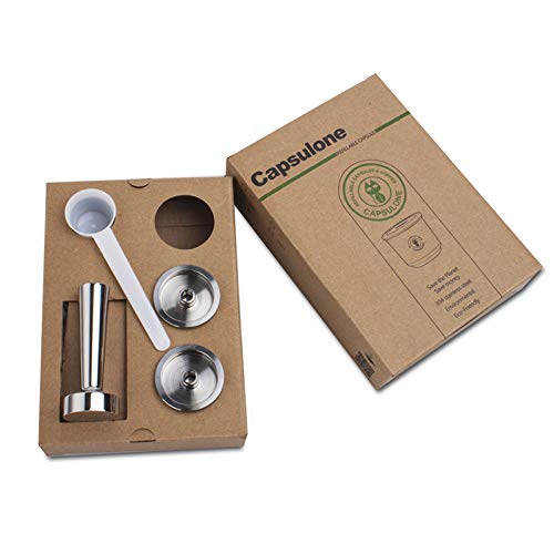 CAPSULONE refillable coffee capsule reusable filter capsule pod fit for illy X1 X7 X9 Y1 Y3 Y5 Y9 machine 2capsule1tamper