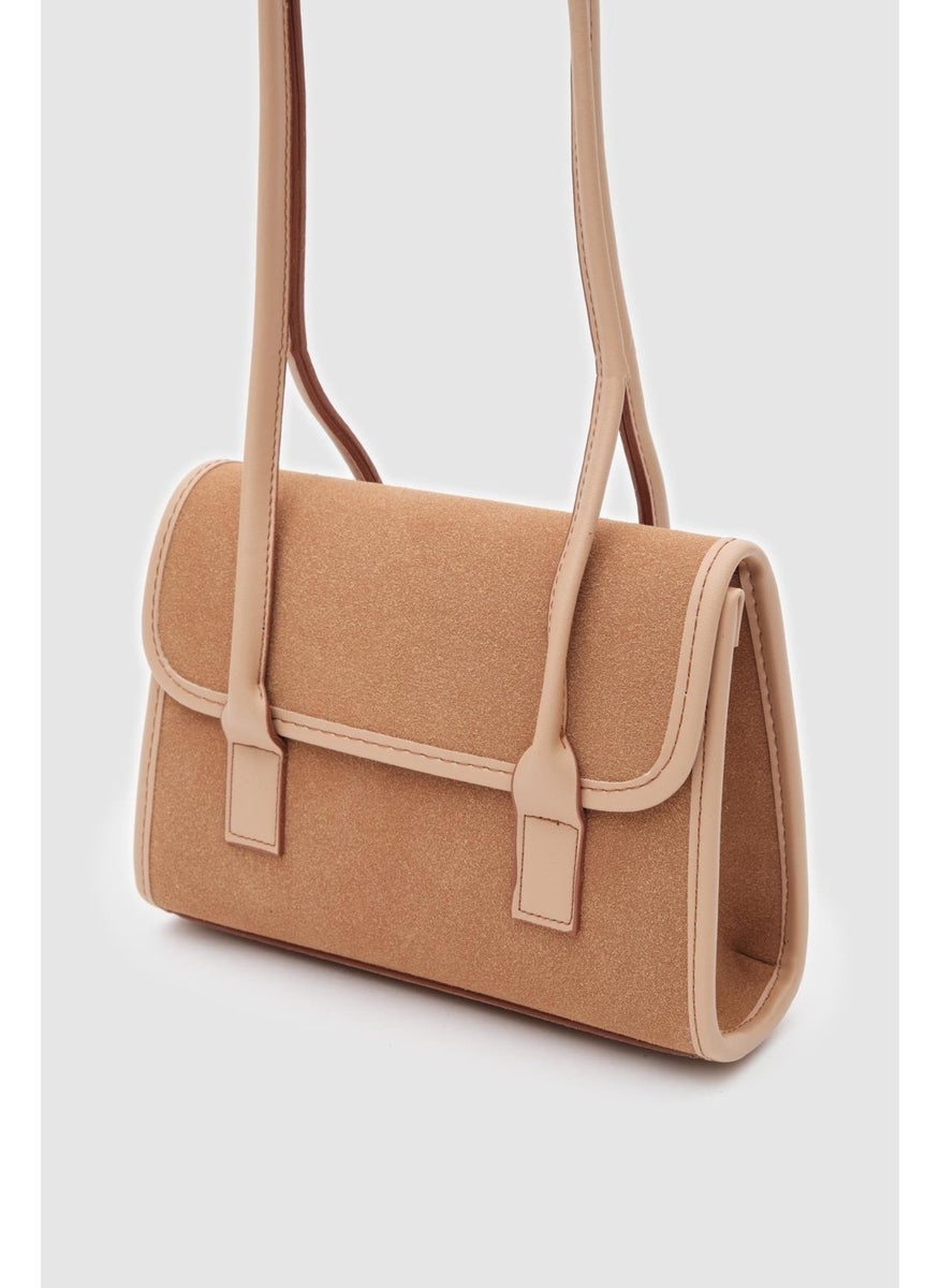 Shule Bags Mioni Suede Tan Shoulder Bag  - Image 3