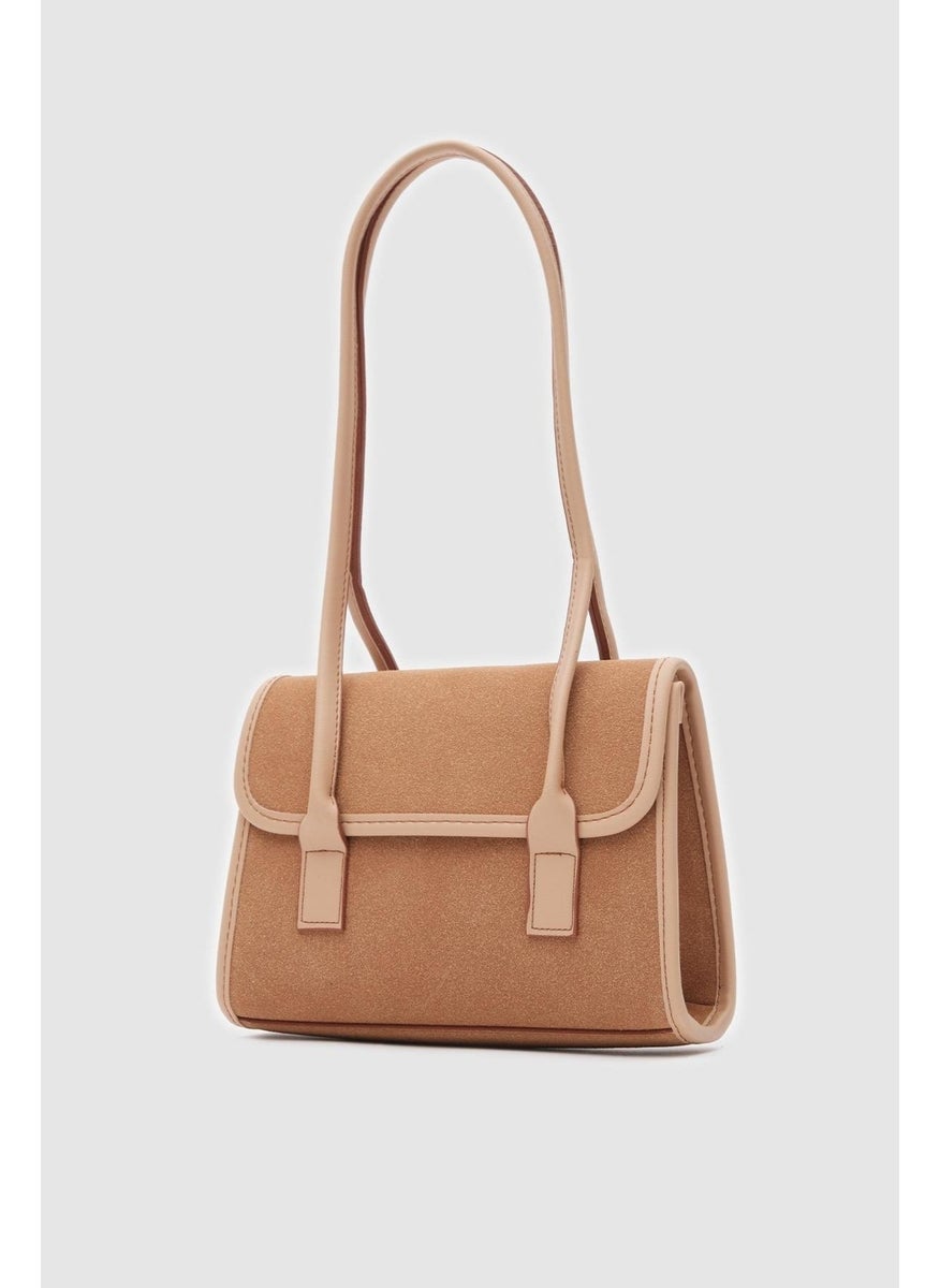 Shule Bags Mioni Suede Tan Shoulder Bag  - Image 2