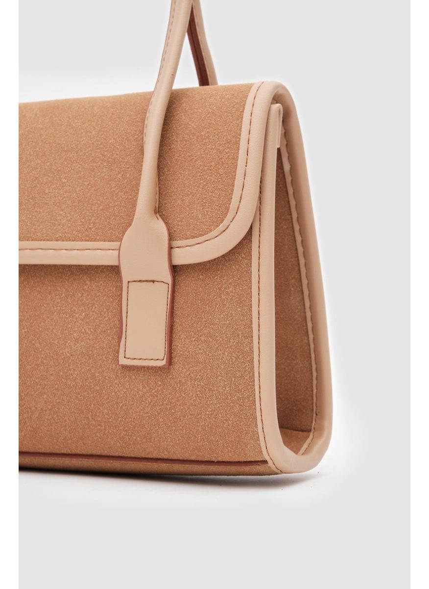 Shule Bags Mioni Suede Tan Shoulder Bag  - Image 5