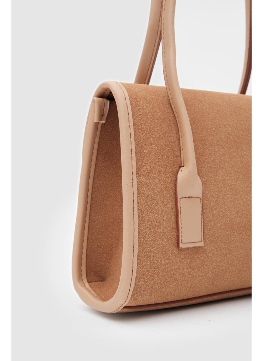 Shule Bags Mioni Suede Tan Shoulder Bag  - Image 4