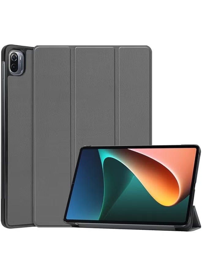 PROMASS Case for Xiaomi Mi Pad 5 Pro Tablet Case，Auto Sleep Wake PU Leather Case Slim Flip Shell Case Cover for Xiaomi Mi pad 5/Mi pad 5 Pro (Gray) - Image 1