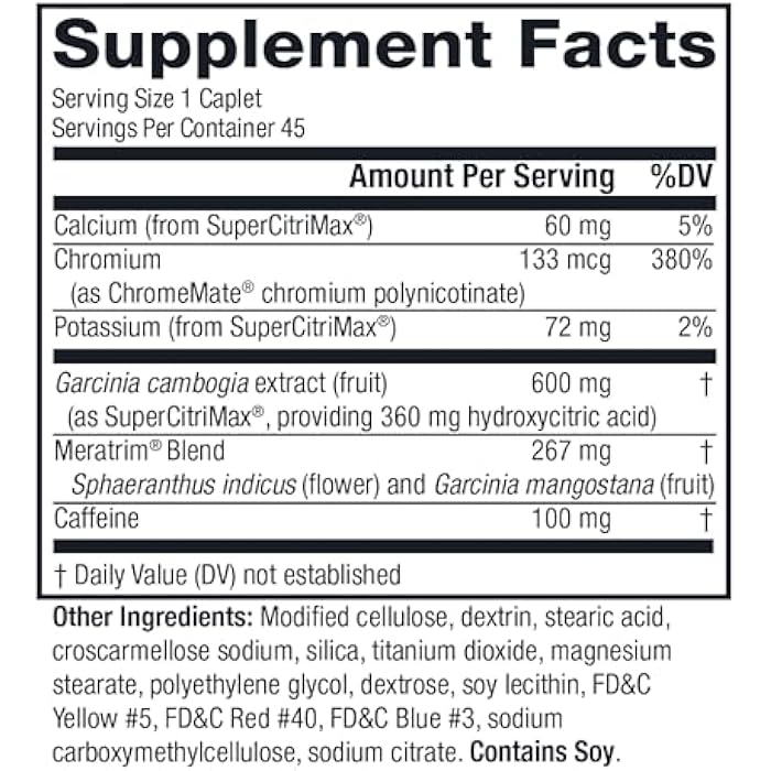 Twinlab MetaboLife Ultra - Dietary Supplement - Hunger Supplement for Women & Men - 800 mg, 45 Caplets - Image 2