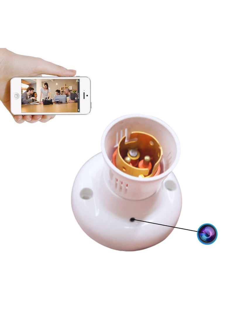 Asleesha Asleesha Bulb Holder WiFi 4K HD Audio Video Recorder Security Camera 24 Hour  - Image 1