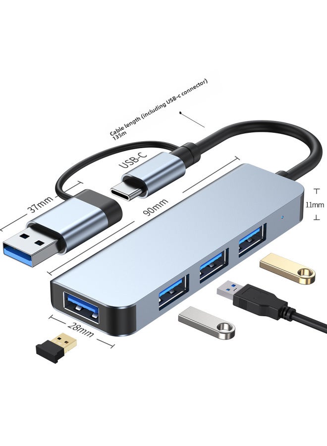نيوترل محطة توصيل USB Type C محمولة، مركز توصيل سباعي الوظائف للكمبيوتر المحمول، محول متعدد المنافذ للسيارة من واحد إلى أربعة - Image 1