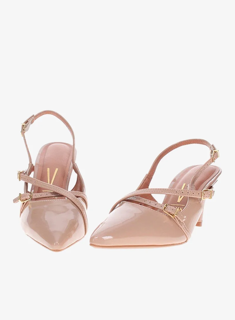 VIZZANO Beige Low Heels Pump for Women – Elegant Office Heel Shoes & Classic Pumps for Girls for Women | Best Price UAE