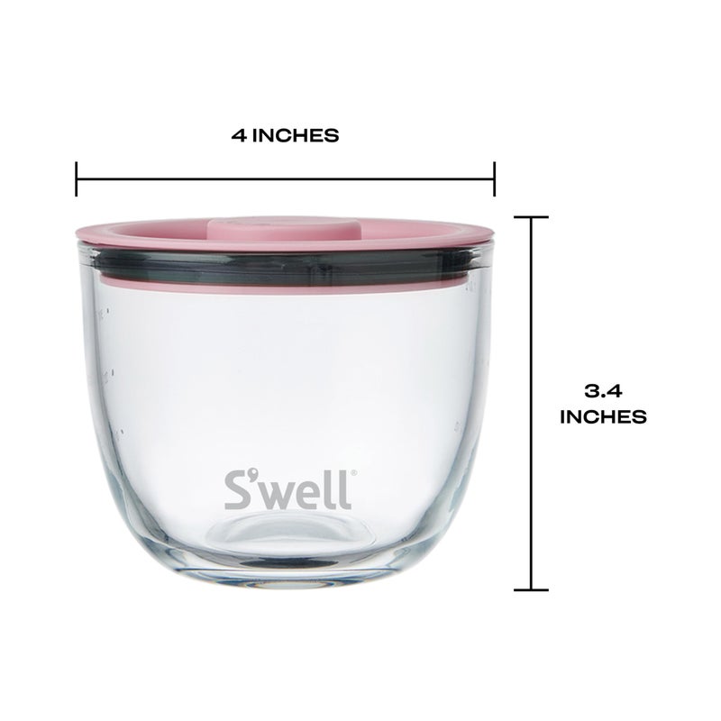 S'well 12oz Glass Prep Bowl Set of 4 For Easy Meal Prep, S'well Signatures, Made From Durable Tempered Glass, Nests Inside 21.5oz - Image 3