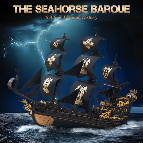 ROKR 3D Wooden Puzzles for AdultsSeahorse Barque Model kit 603 Piece 3D Puzzles for AdultsTeensIdeal Gift for Adults - Image 5