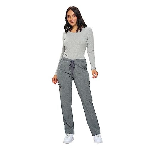 MONARCH UNIFORMS أطقم زى مهنى من موناك في ألوان عادية وصغيرة، زى مرن للنساء، مجموعة من بلوزة زى وسروال زى - P - (رمادي فاتح) - M - Image 4