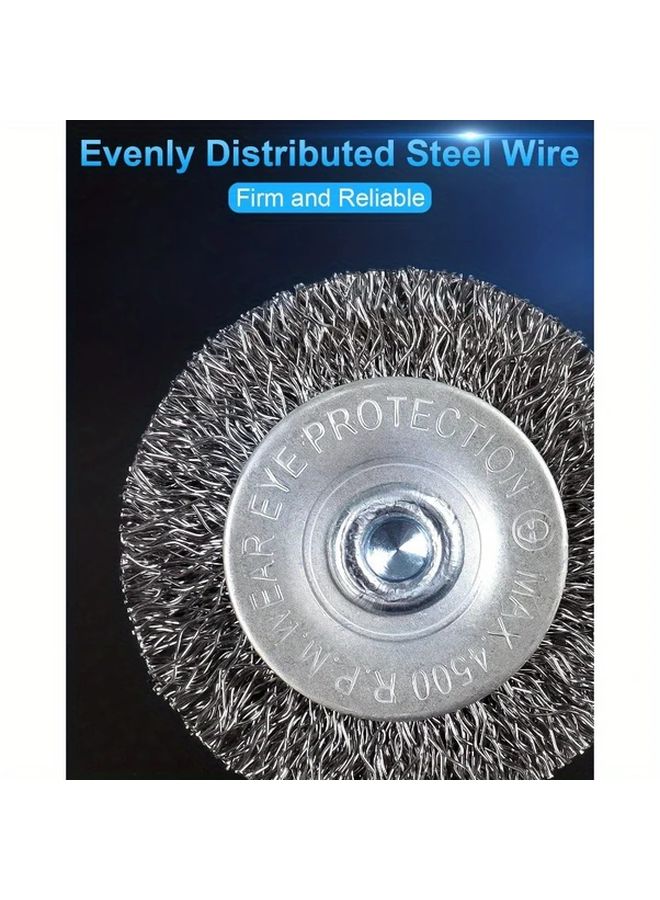 6 Pack Carbon Steel Wire Brush Set Hex Shank Rust Removal Wear Resistant - Image 5