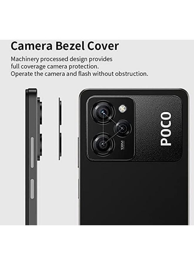 erorex Camera Lens Protector Compatible With Poco X5 Pro 2 Pack Camera Lens Metal Protectors Does Not Affect Imaging 360° Camera Protection For Poco X5 Pro Black  - Image 5