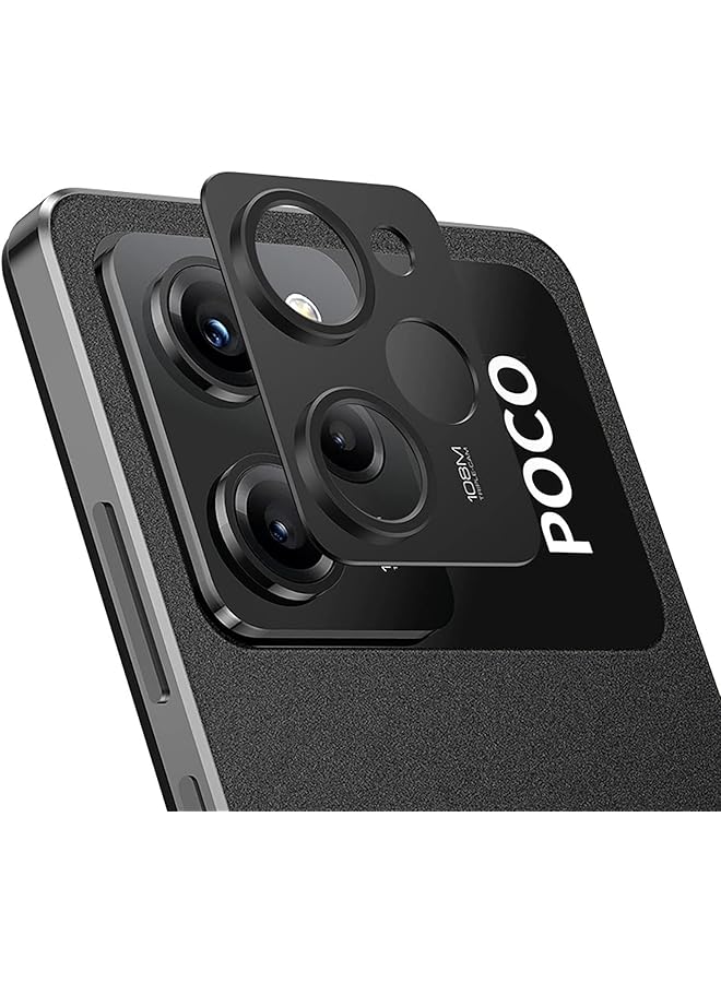 erorex Camera Lens Protector Compatible With Poco X5 Pro 2 Pack Camera Lens Metal Protectors Does Not Affect Imaging 360° Camera Protection For Poco X5 Pro Black  - Image 1