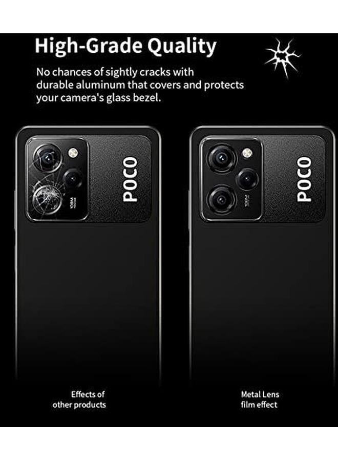 erorex Camera Lens Protector Compatible With Poco X5 Pro 2 Pack Camera Lens Metal Protectors Does Not Affect Imaging 360° Camera Protection For Poco X5 Pro Black  - Image 4