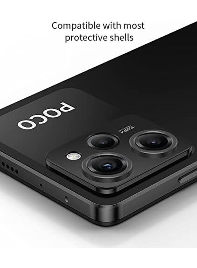 erorex Camera Lens Protector Compatible With Poco X5 Pro 2 Pack Camera Lens Metal Protectors Does Not Affect Imaging 360° Camera Protection For Poco X5 Pro Black  - Image 3