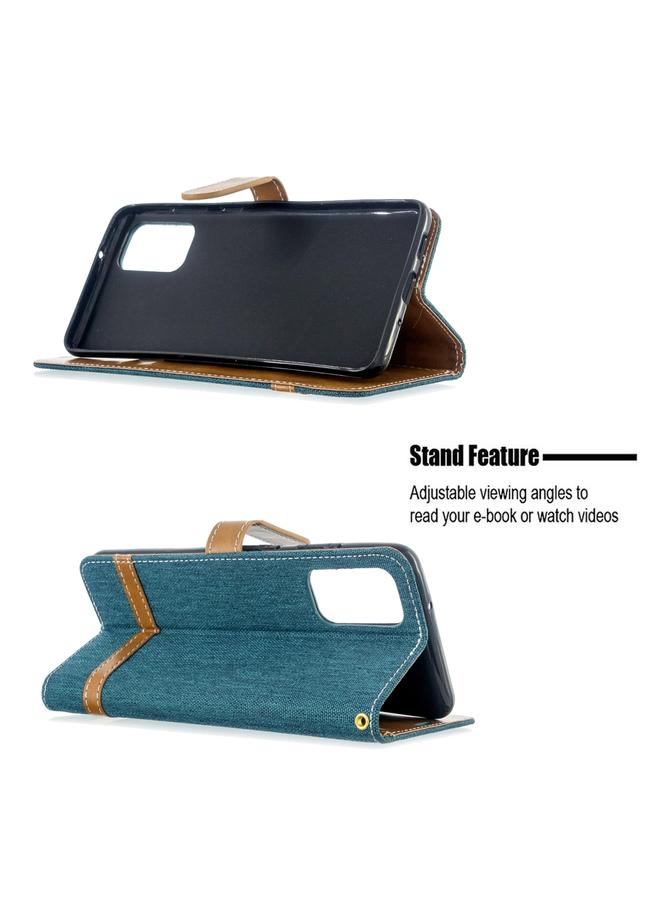 Zaboon Case For Galaxy S20+ Color Matching Denim Texture Horizontal Flip PU Leather Case with Holder & Card Slots & Wallet & Lanyard - Image 4