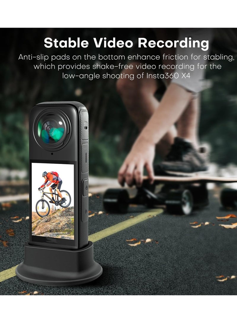 Generic - Camera Desktop Mount for Insta360 X4, Silicone Non-Slip Stable Mount, Vertical Stand Holder for Selfie Video, Camera Mount Stand Base for Insta360 X4 - Image 1