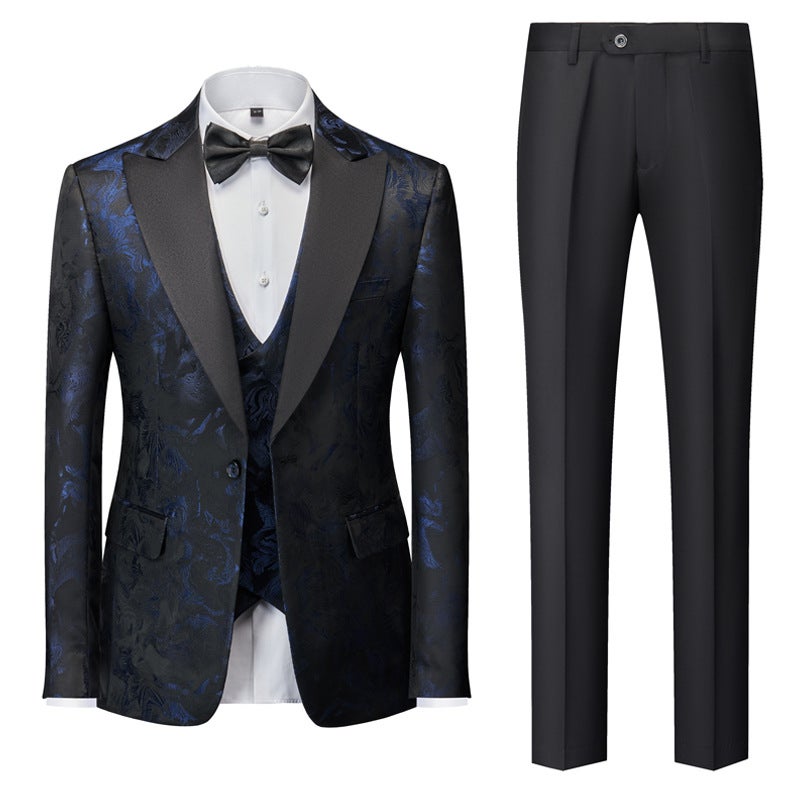 Men'S New Suit Set Men'S Wedding Groom Suit Three-Piece Set - Image 2