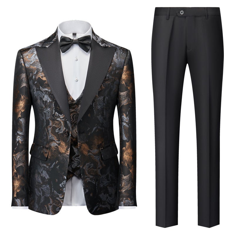 Men'S New Suit Set Men'S Wedding Groom Suit Three-Piece Set - Image 5