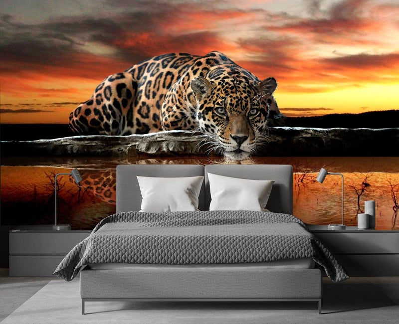Clouar  Animal Leopard 3D Wallpaper Mural 158 x 110Not SelfAdhesive