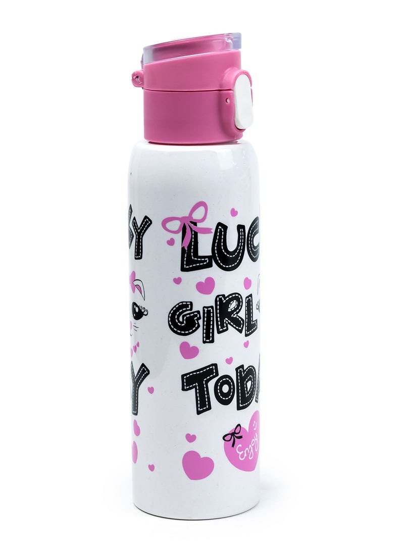Herevin 504Ml Poly-Carbonate Sports Bottle With Hanger - Lucky Girl Today Design - Image 2