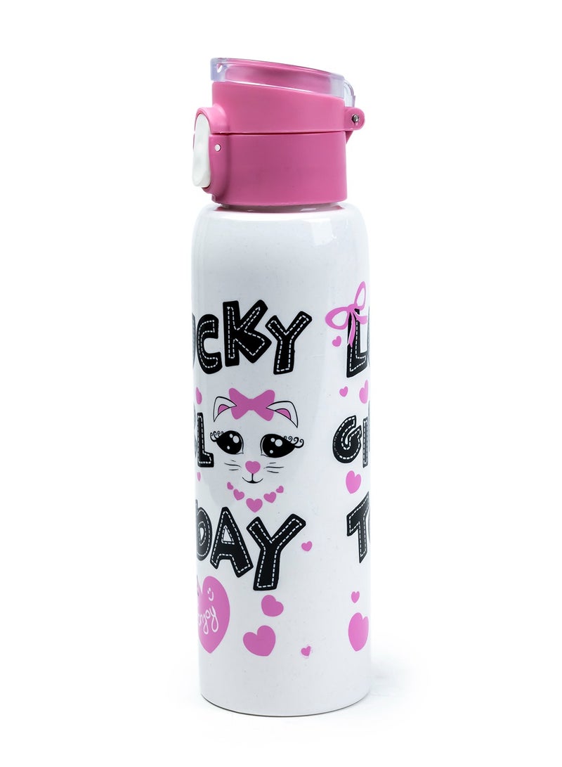 Herevin 504Ml Poly-Carbonate Sports Bottle With Hanger - Lucky Girl Today Design - Image 3