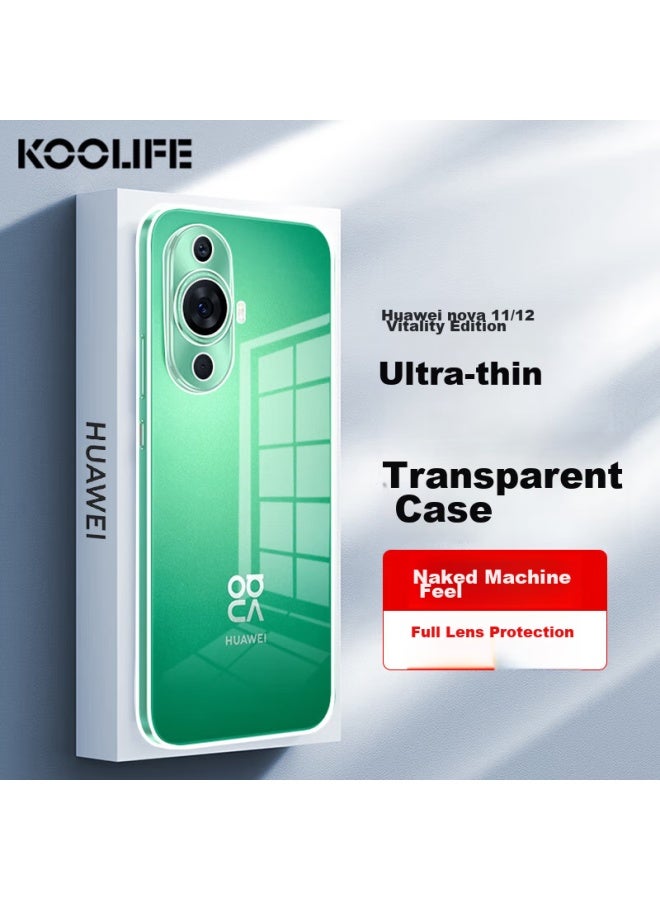 Koolife Case For Huawei Nova 11 And Nova 12 Active Edition, Full Lens Protection, Simple Skin-friendly Transparent Soft Shell, Fingerprint-resistant Back Cover - Image 1