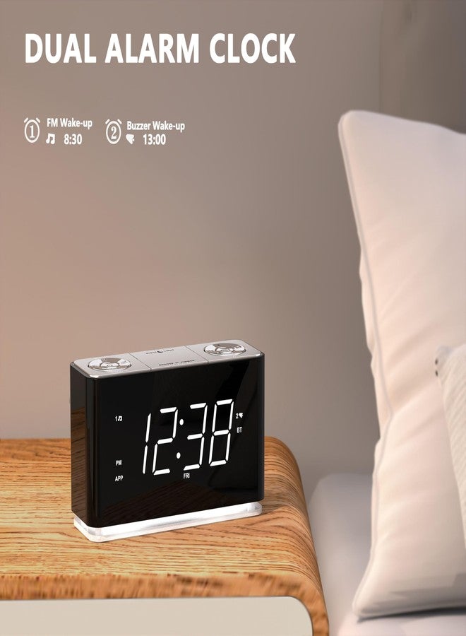 iTOMA Clock Radio, Alarm Clock with APP Control, Large LED Display, FM Radio, Dual Alarm, Two USB Charging Port, Night Light, Auto & Manual Dimmer, Snooze, Sleep Timer 507 - Image 4